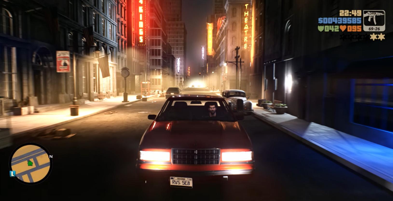 Блогер показал правильную GTA 3 Definitive Edition на движке Unreal Engine 5