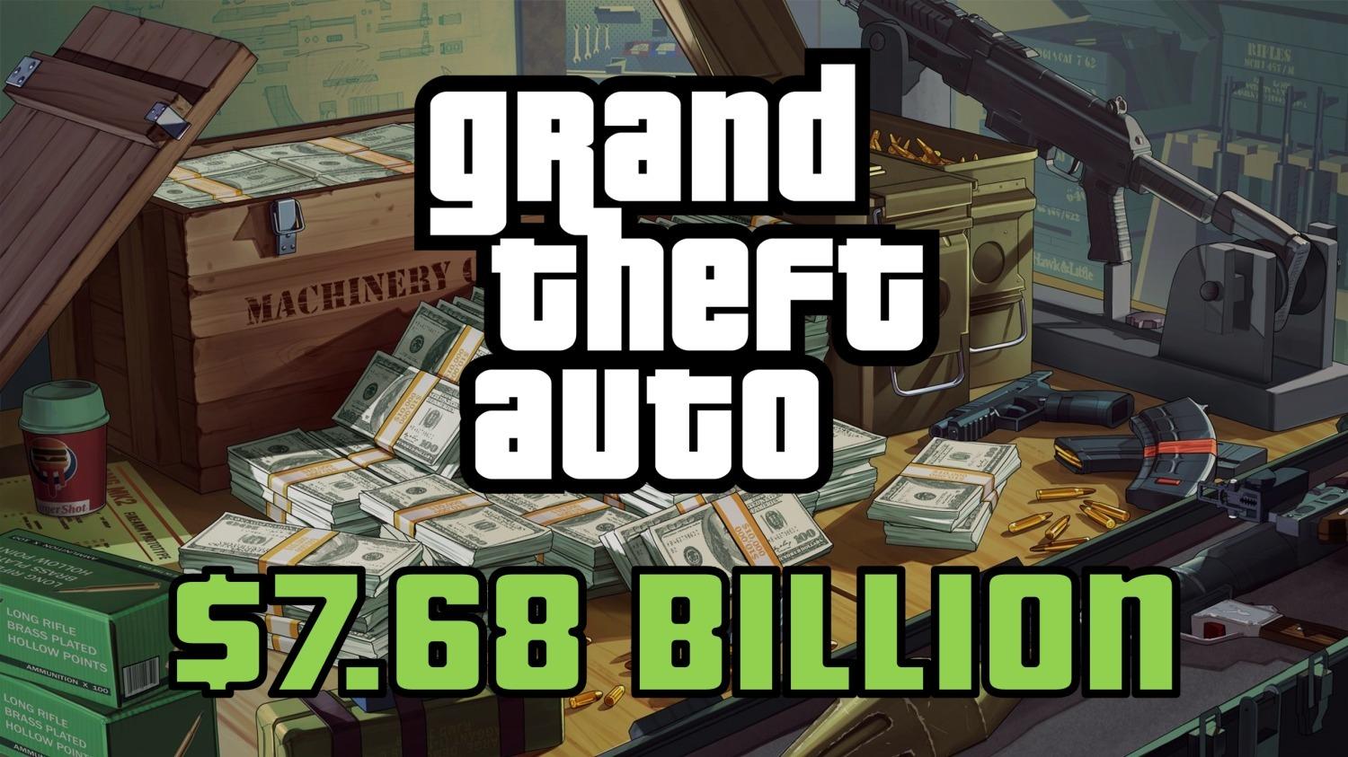 Доходы Grand Theft Auto с момента выхода GTA V составили почти 8 миллиардов  долларов