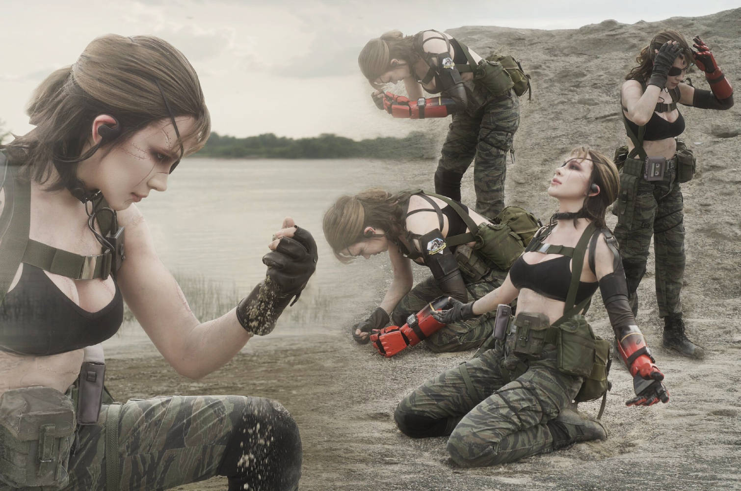 Косплей женской версии Биг Босса из Metal Gear: модель в образе «Веном» Снейка Косплей женской версии Биг Босса из Metal Gear: модель в образе «Веном» Снейка
