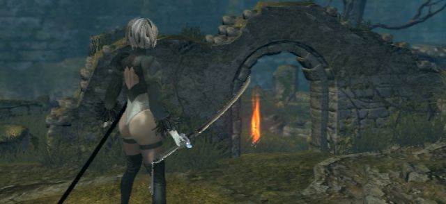 Очень большая фигурка обзор статуи андроида 2b из игры nier automata в масштабе 1 4