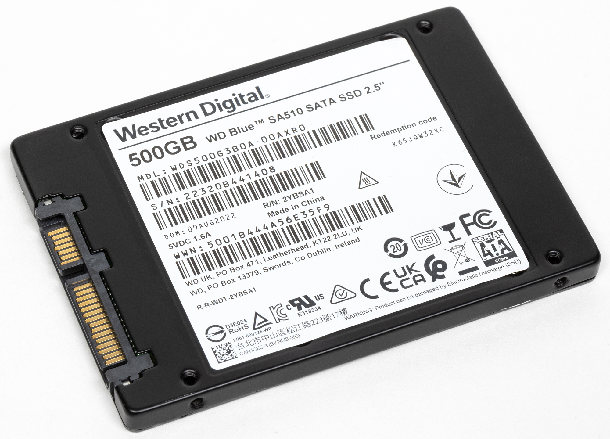 Первый взгляд на WD Blue SA510 500 ГБ: новый SATA SSD компании, не