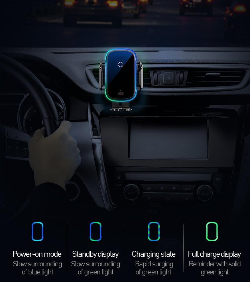 Baseus WXHW03 обзор автомобильное беспроводное зарядное устройство