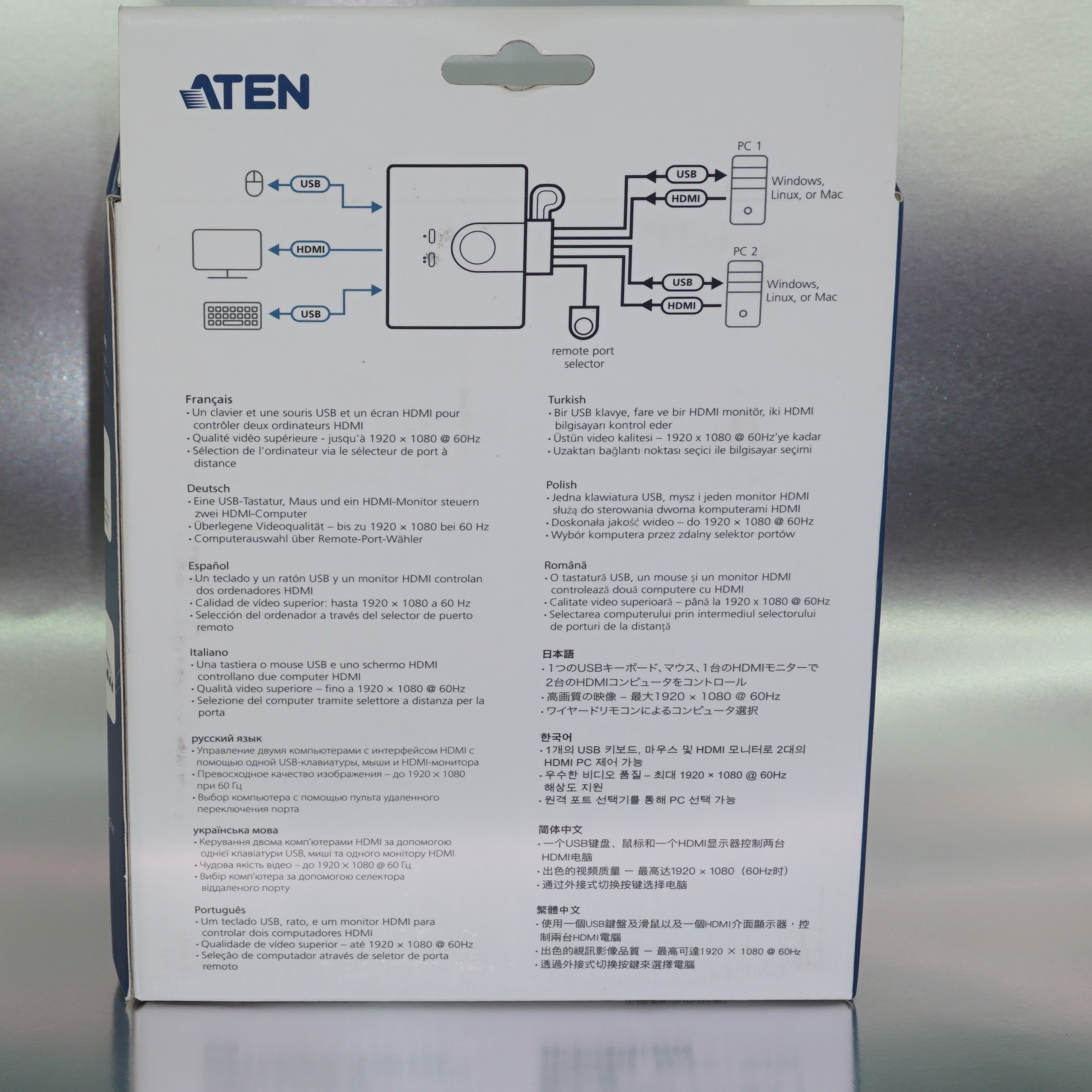 Одно рабочее место для двух компьютеров: обзор KVM-переключателя ATEN  CS22HF с HDMI и USB интерфейсами / Мыши, клавиатуры, офисная и геймерская  периферия / iXBT Live