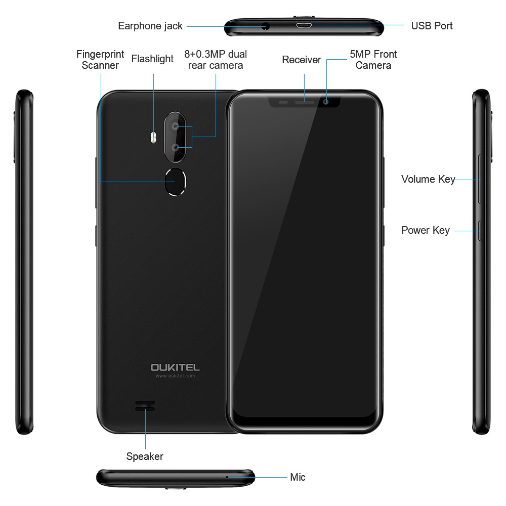 OUKITEL C12 - бюджетный телефон с 