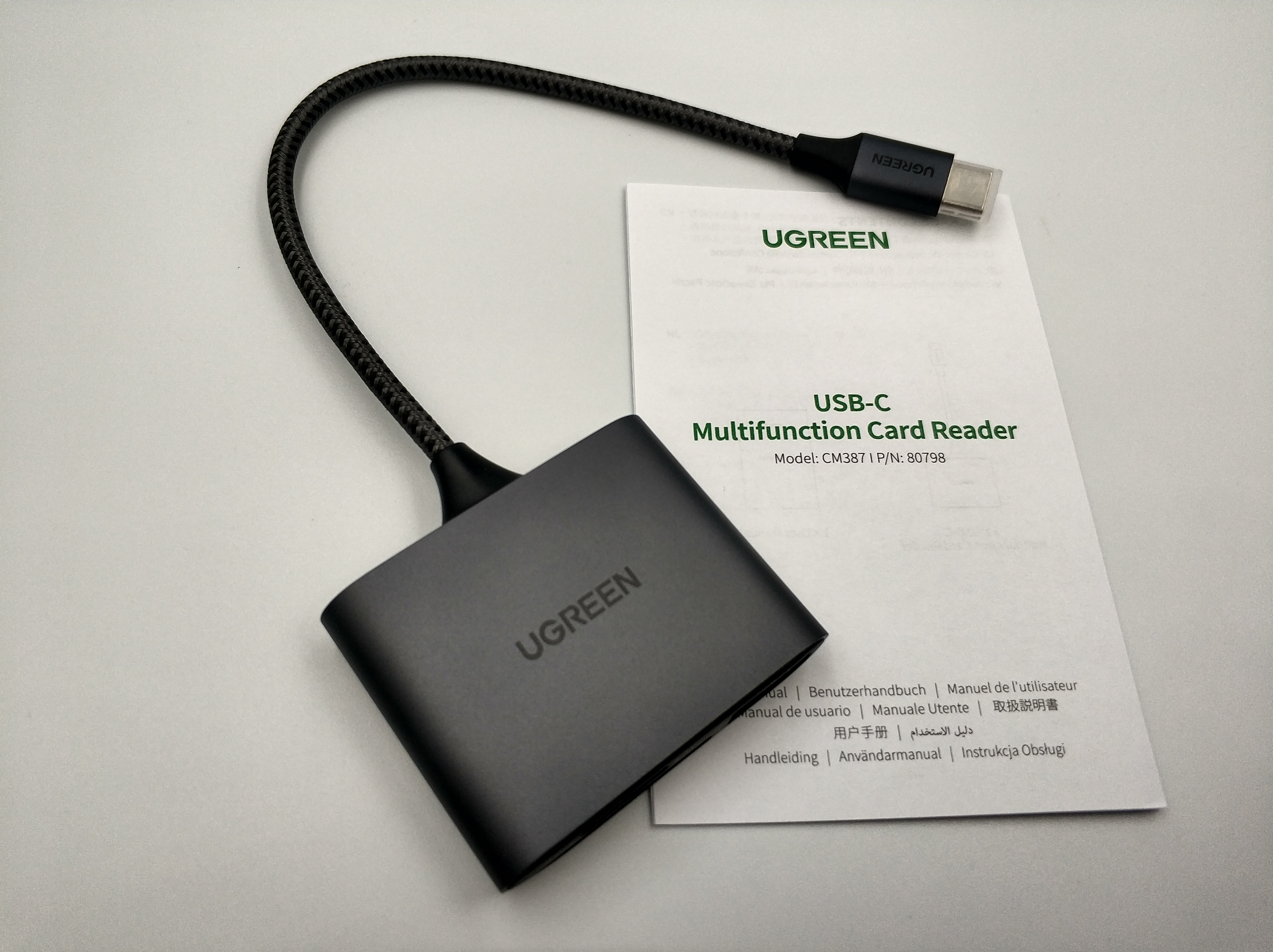 Картридер Ugreen в металлическом корпусе с интерфейсом Type-C: microSD, SD  и порт USB / HDD, SSD, флешки, прочие носители информации / iXBT Live