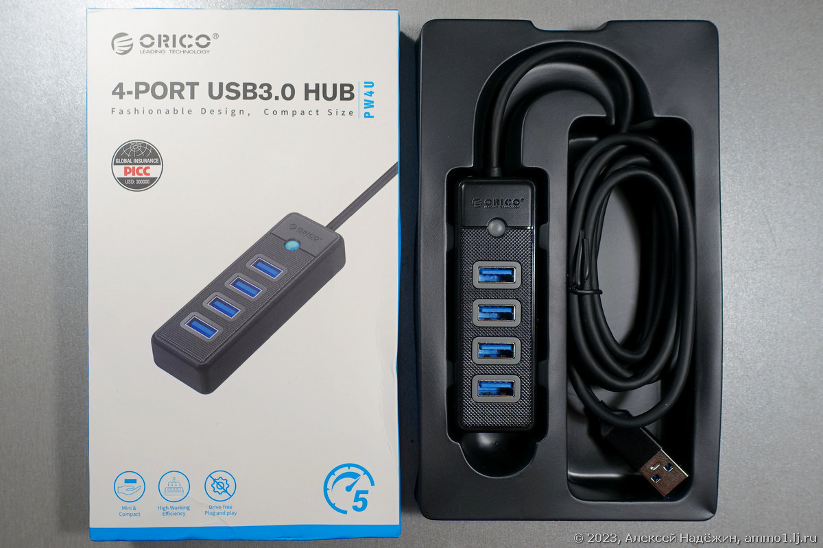 Обзор хаба USB 3.0 Orico PW4U с кабелем 1,8 м: хаб, который смог / HDD,  SSD, флешки, прочие носители информации / iXBT Live