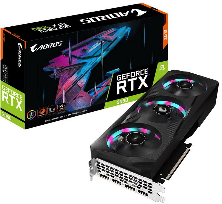 Компания Gigabyte представила самую быструю видеокарту GeForce RTX 3060 из  серии Aorus Elite / Видеокарты и мониторы / iXBT Live