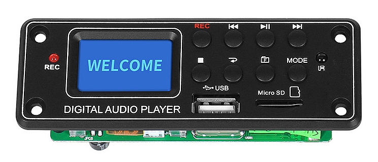 MP3 модуль G-016 с пультом ДУ, Bluetooth и цветным дисплеем