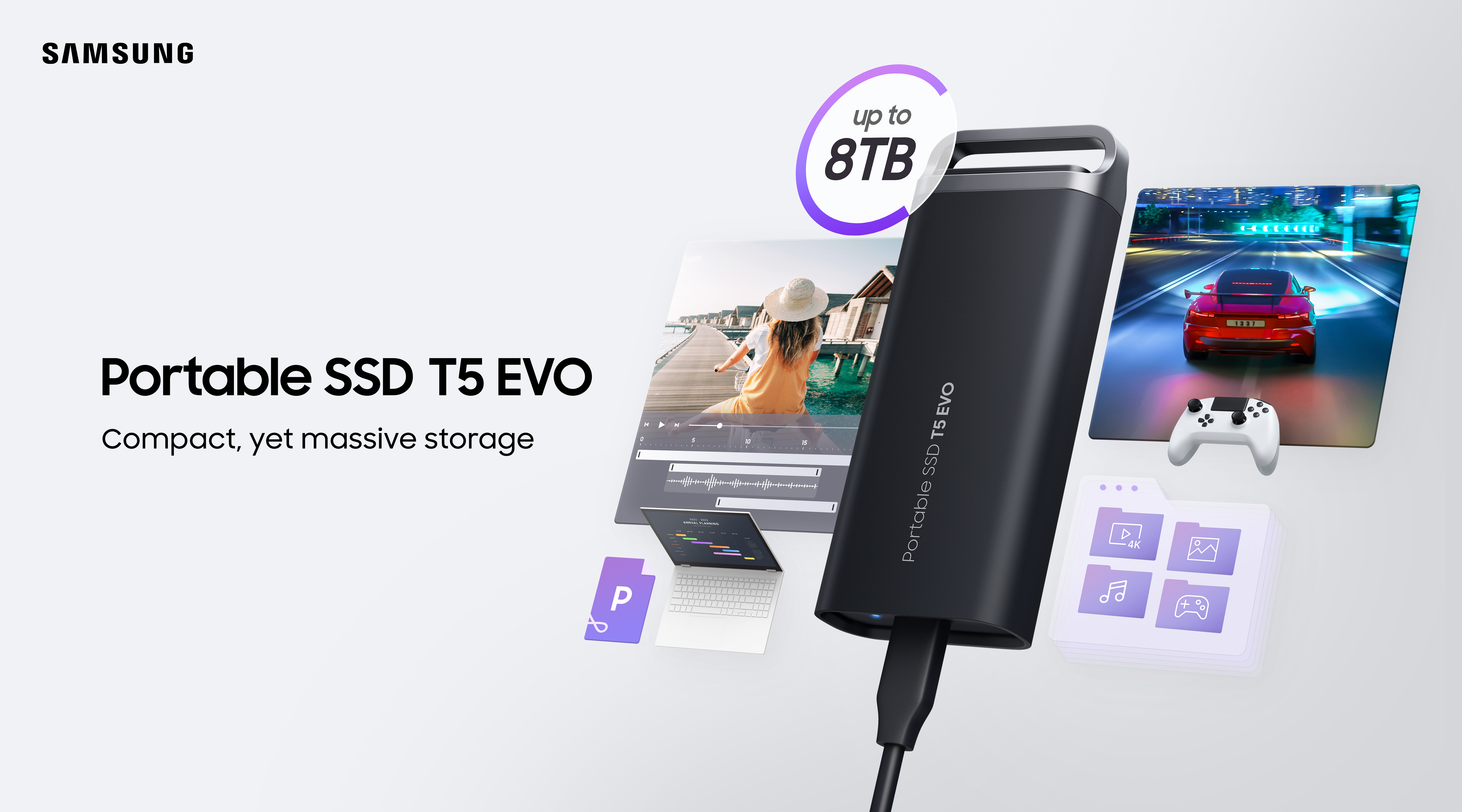 Samsung представила новый портативный SSD T5 EVO емкостью 8 ТБ в компактном  корпусе / HDD, SSD, флешки, прочие носители информации / iXBT Live