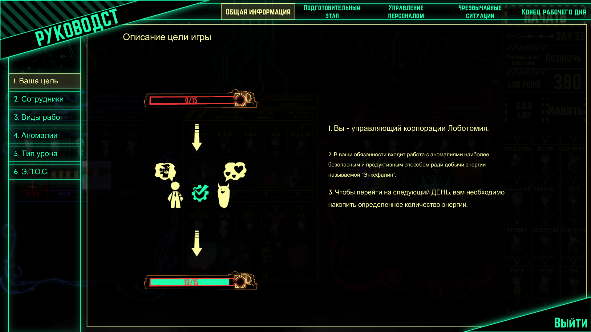 Ужасная игра, по которой ты будешь скучать. Обзор Lobotomy Corporation /  Компьютерные и мобильные игры / iXBT Live