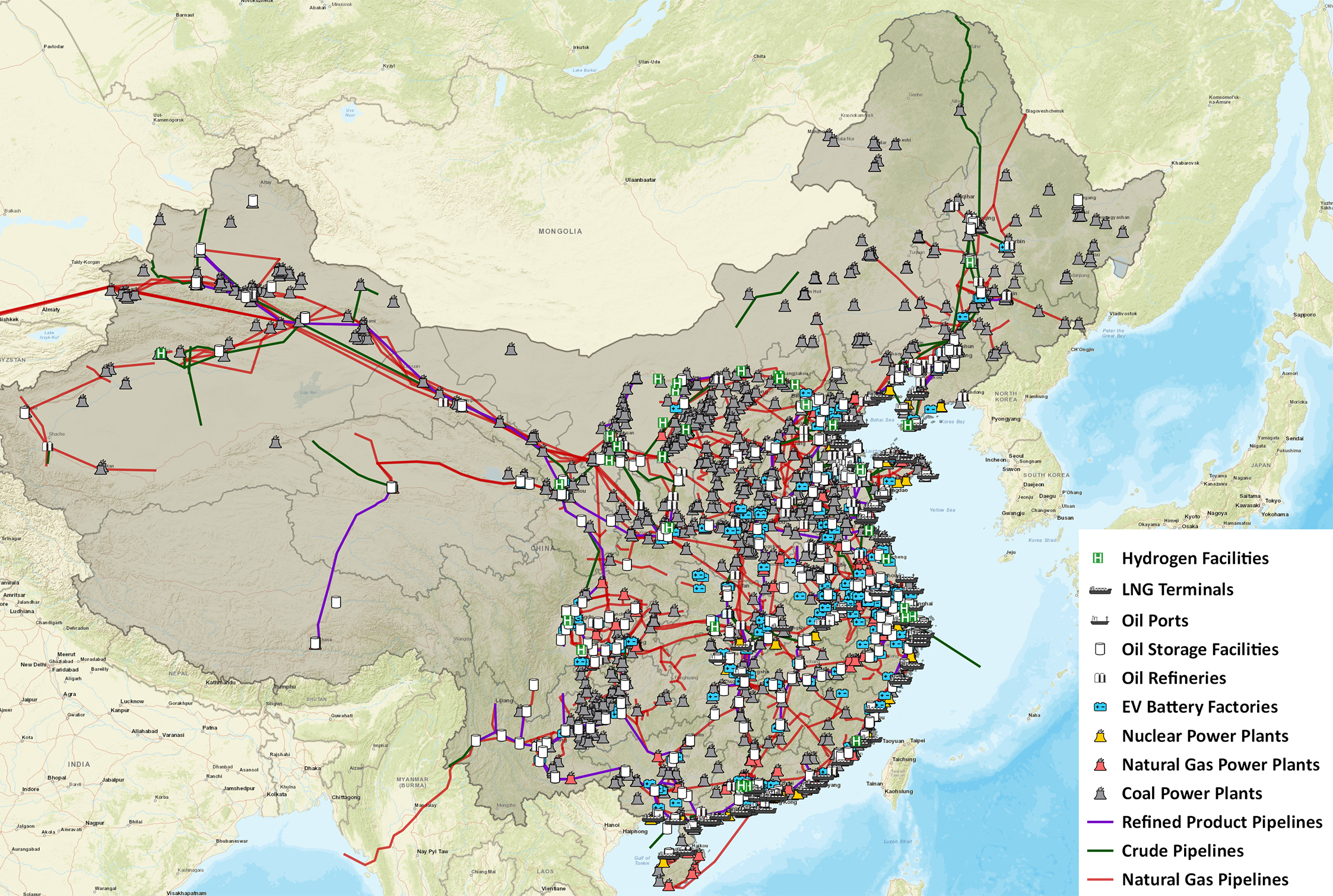 Расселение китая. Energy Map. "China Energy International Group Samarkand Cement" MCHJ XK маршрут.