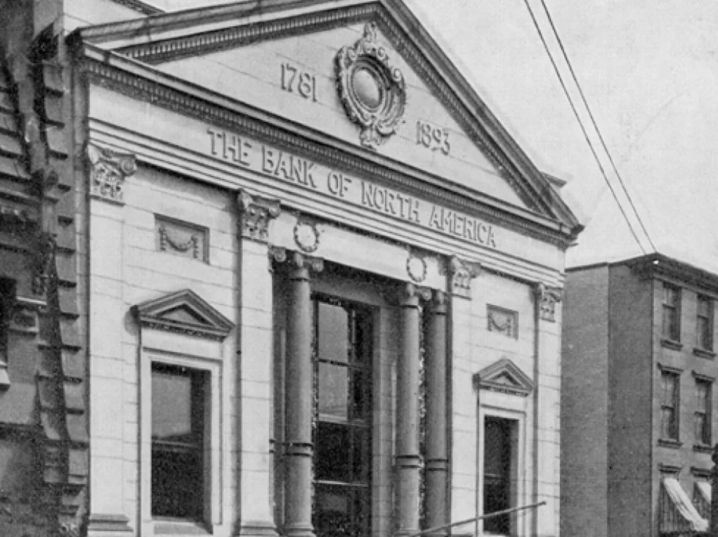 Первые банки в мире. Банк Северной Америки 1781. Первый национальный банк США. Здание первого банка США. Коммерческие банки США.