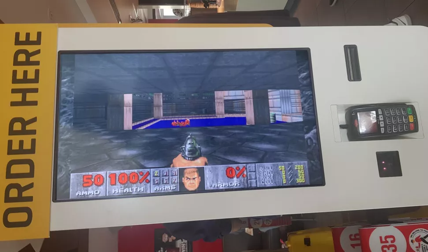 Someone was able to start Doom on the order screen at McDonald’s