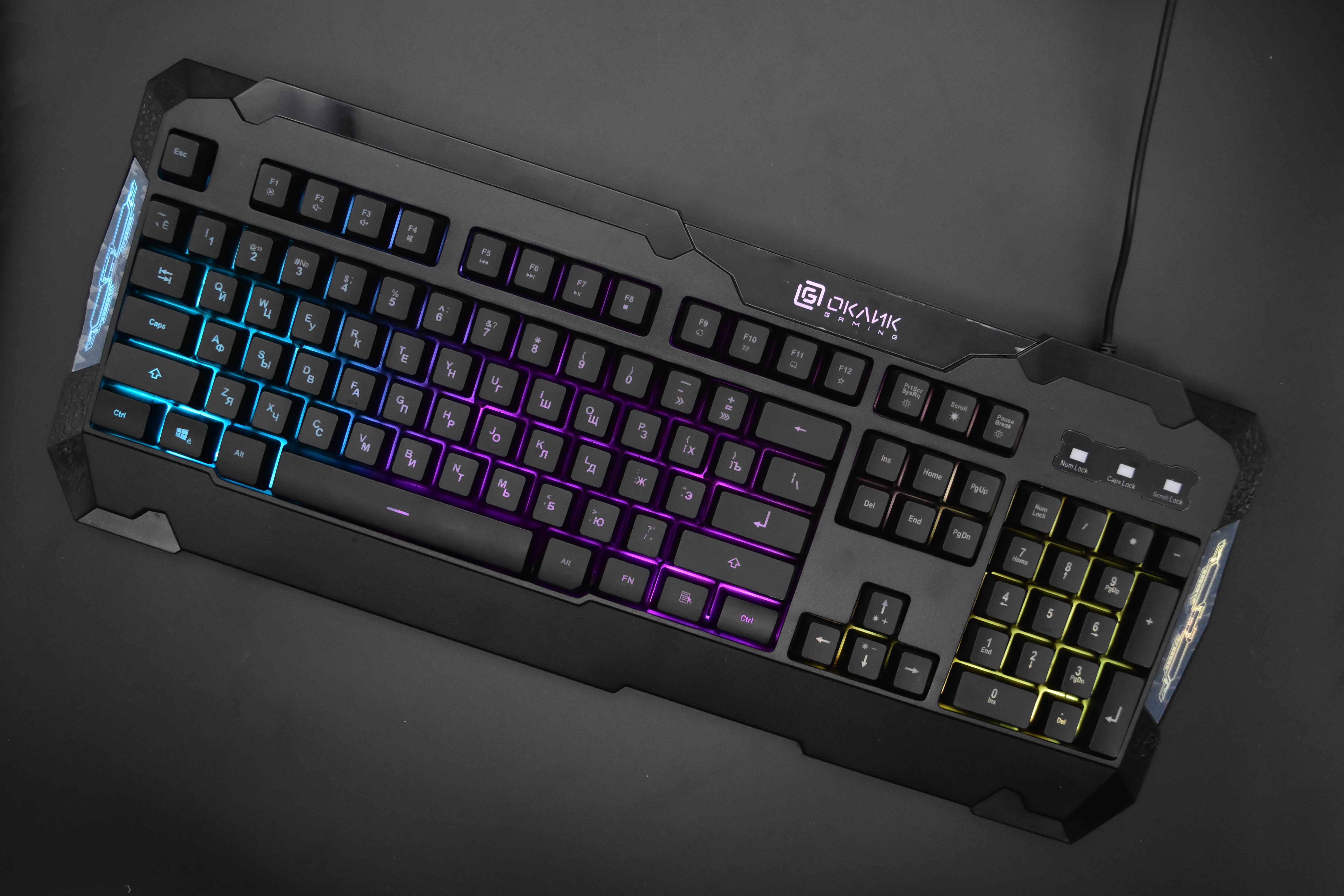 Игровая компьютерная клавиатура с мембранными клавишами Оклик 721G ...