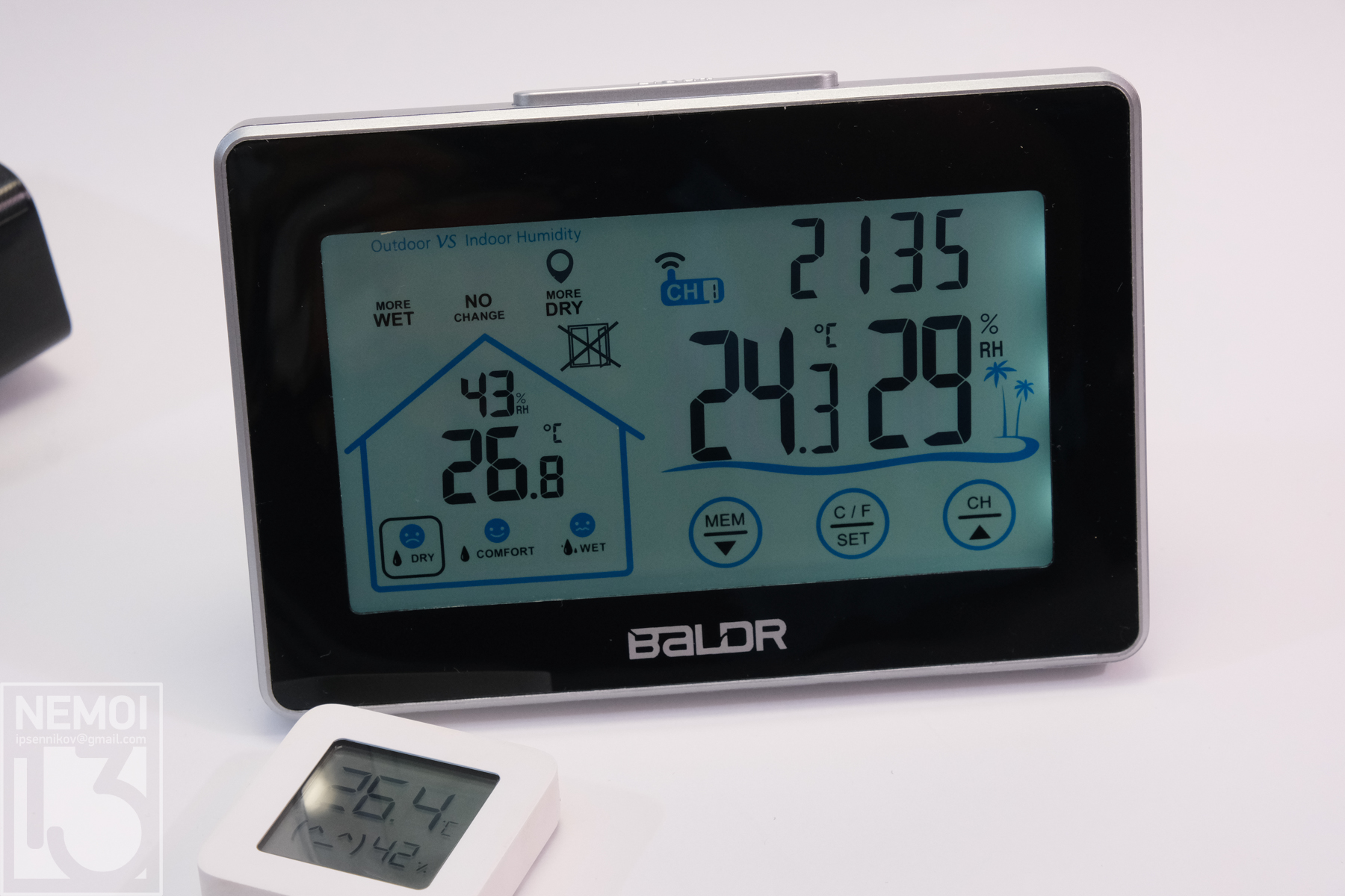 Термометр Baldr B0317: удобный показометр температуры с беспроводным ...