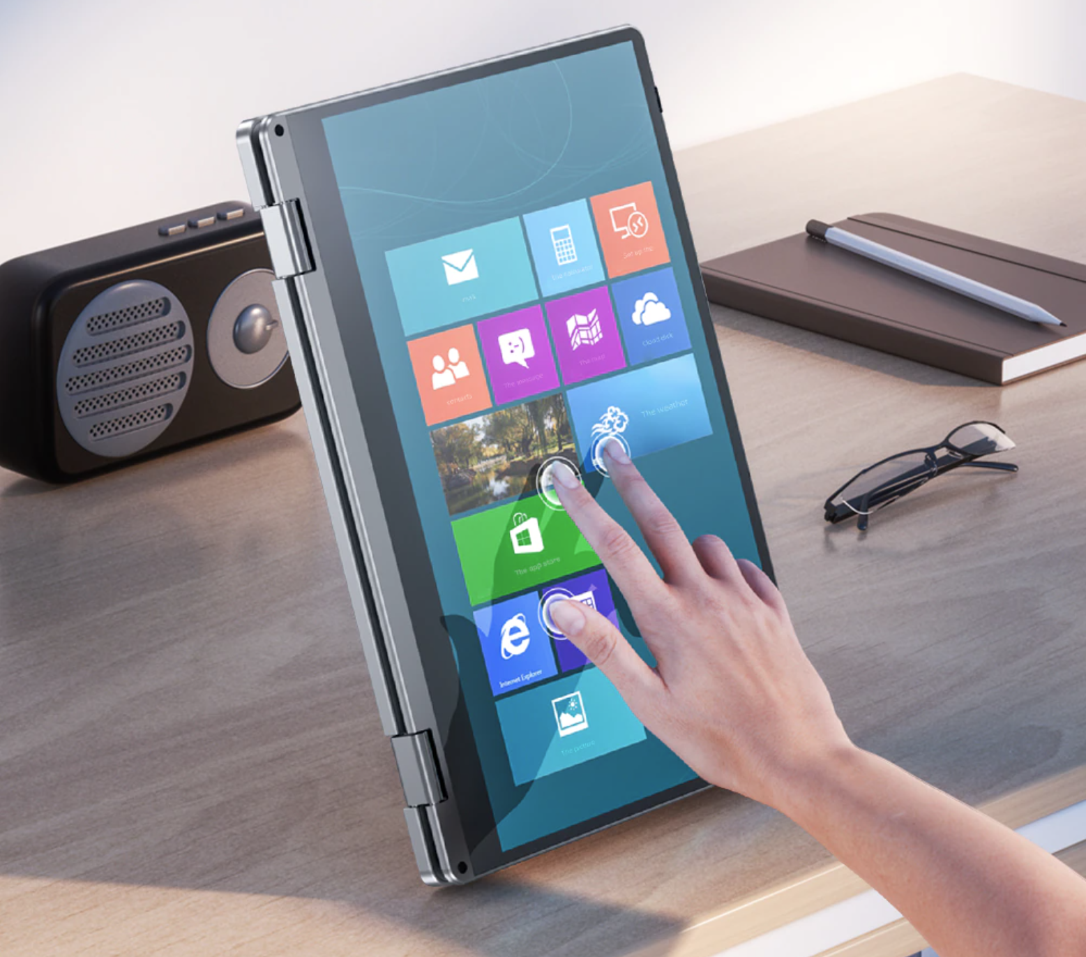 Представлен ноутбук-трансформер Dere VBook V10, имеющий сенсорный экран ...