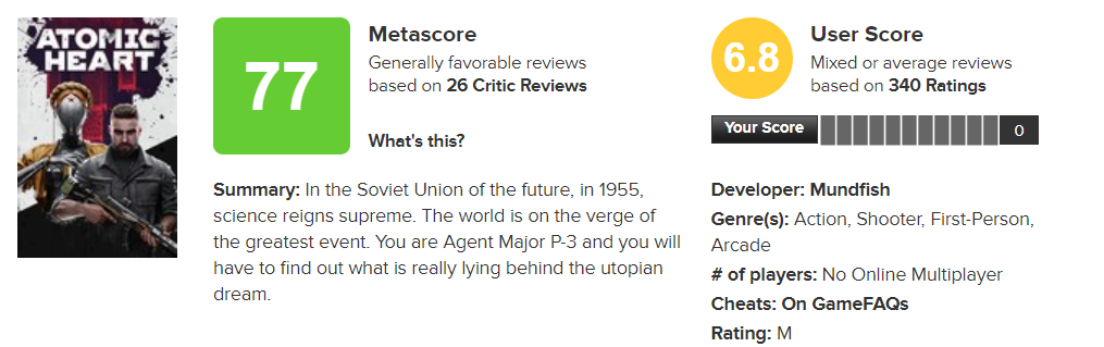 Atomic Heart - Metacritic