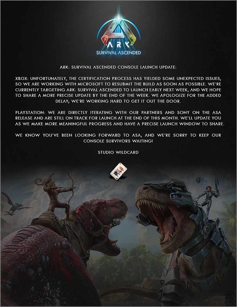 Игрокам Xbox придется подождать Ark: Survival Ascended. Ещё один перенос