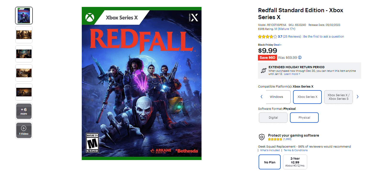 Redfall стала худшей игрой Arkane на Metacritic